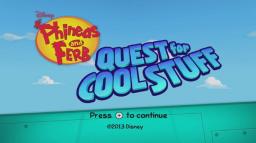 Phineas and Ferb: Quest for Cool Stuff Title Screen